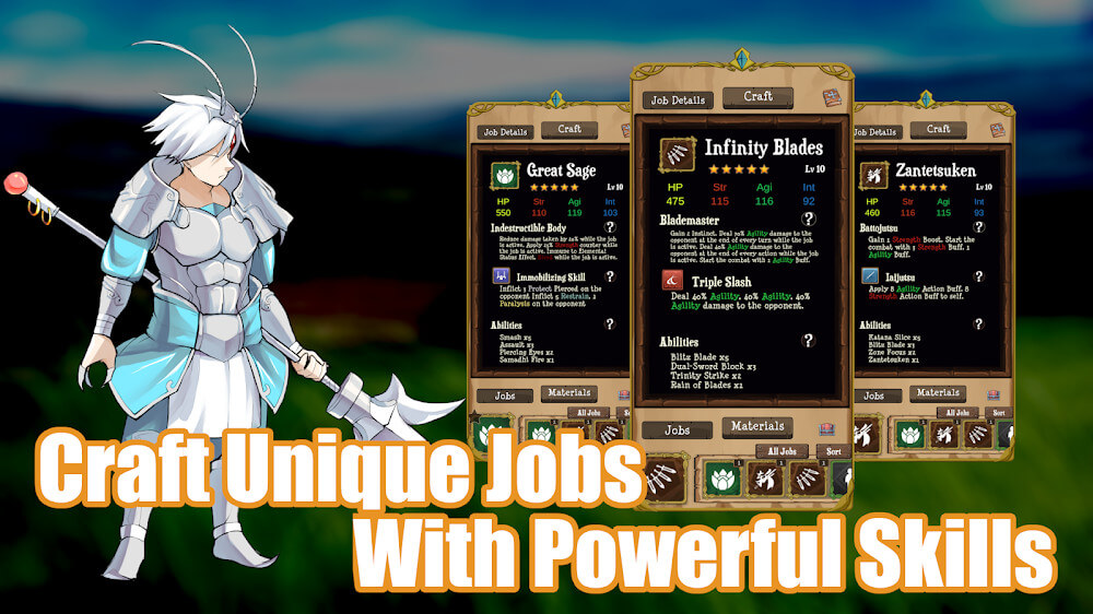 Jobmania Eternal Dungeon v2.25.0 MOD APK (Instant Win, Kill Enemy)