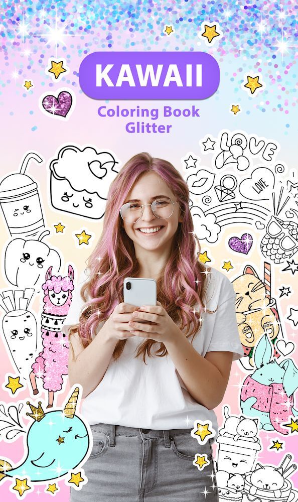 Kawaii Coloring Book Glitter v1.4.1.3 MOD APK (No ADS)