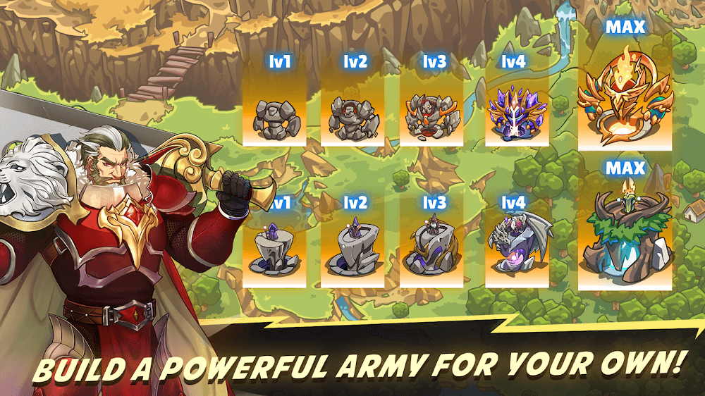 Kingdom War TD v2.1.78 MOD APK (Free Upgrade, Build, Unlimited Rune)