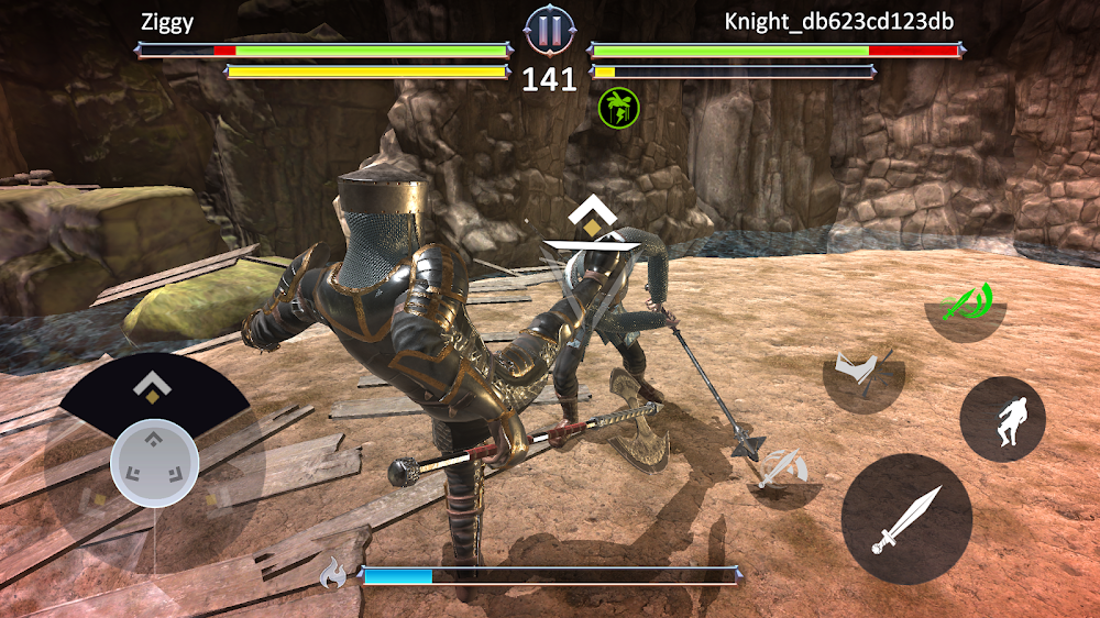 Knights Fight 2 v1.7.1 MOD APK + OBB (Dumb Bot) Download