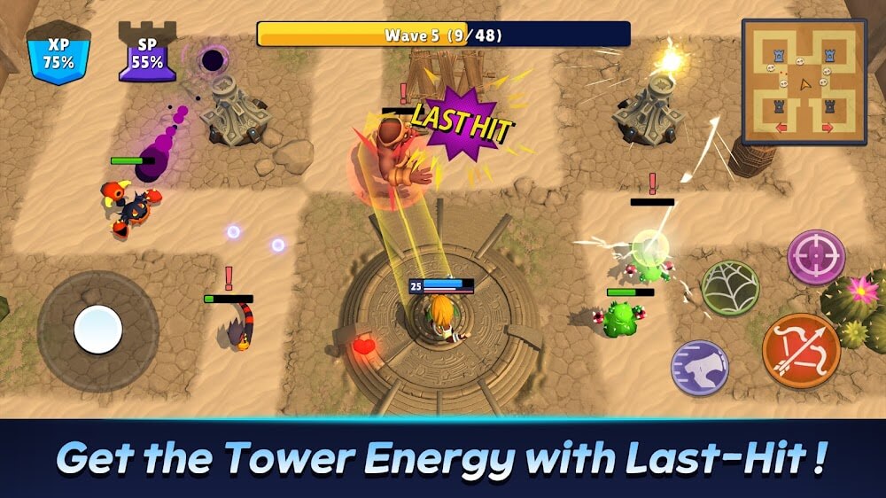 Last-Hit Defense v1.1.3 MOD APK (No Skill CD, Always Critical)