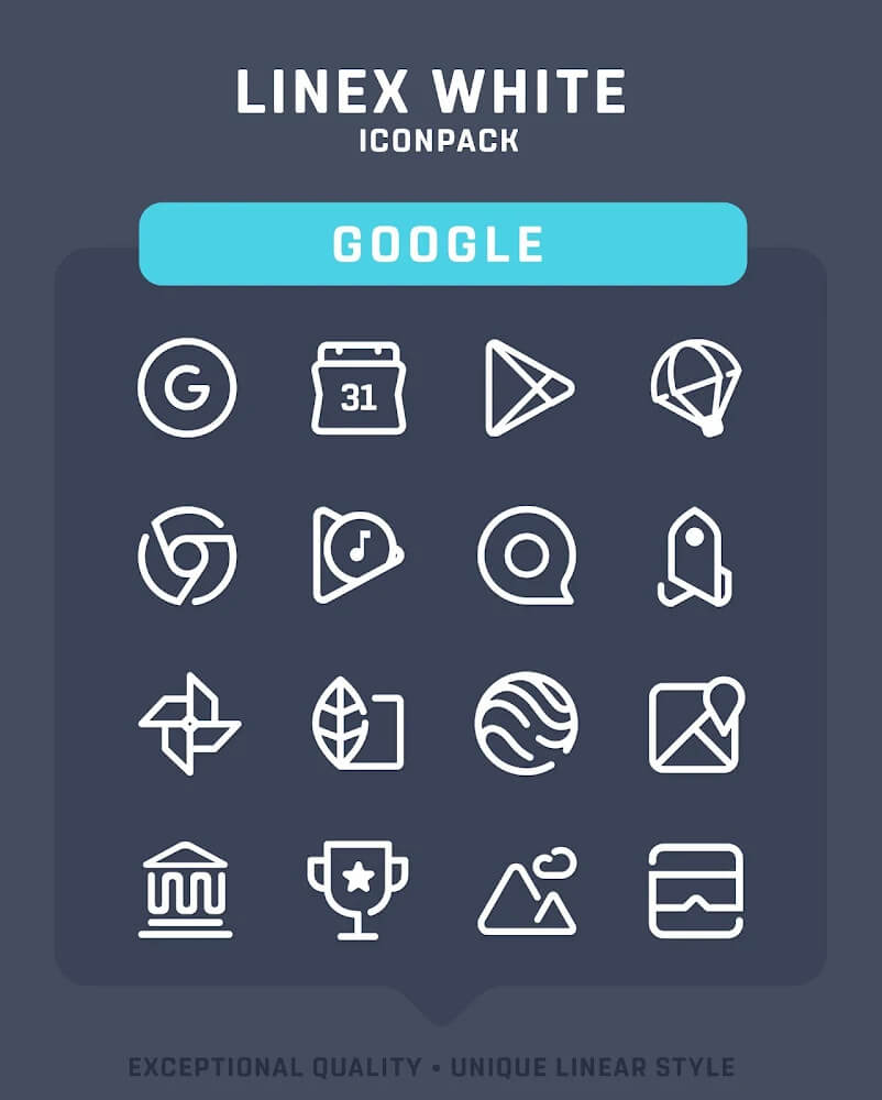 LineX White Icon Pack v5.7 APK (Patched)