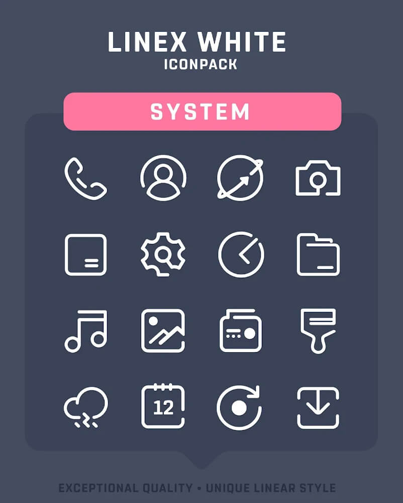 LineX White Icon Pack v5.7 APK (Patched)