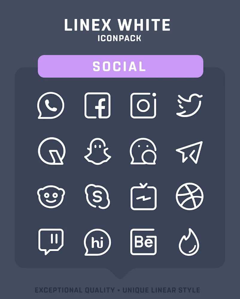 LineX White Icon Pack v5.7 APK (Patched)