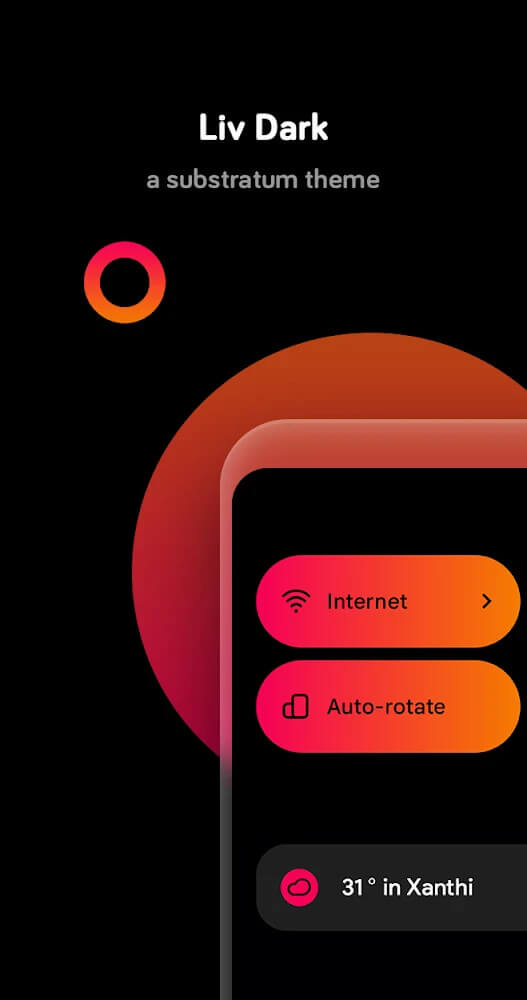 Liv Dark - Substratum Theme v2.7.0 APK (Full Patched)