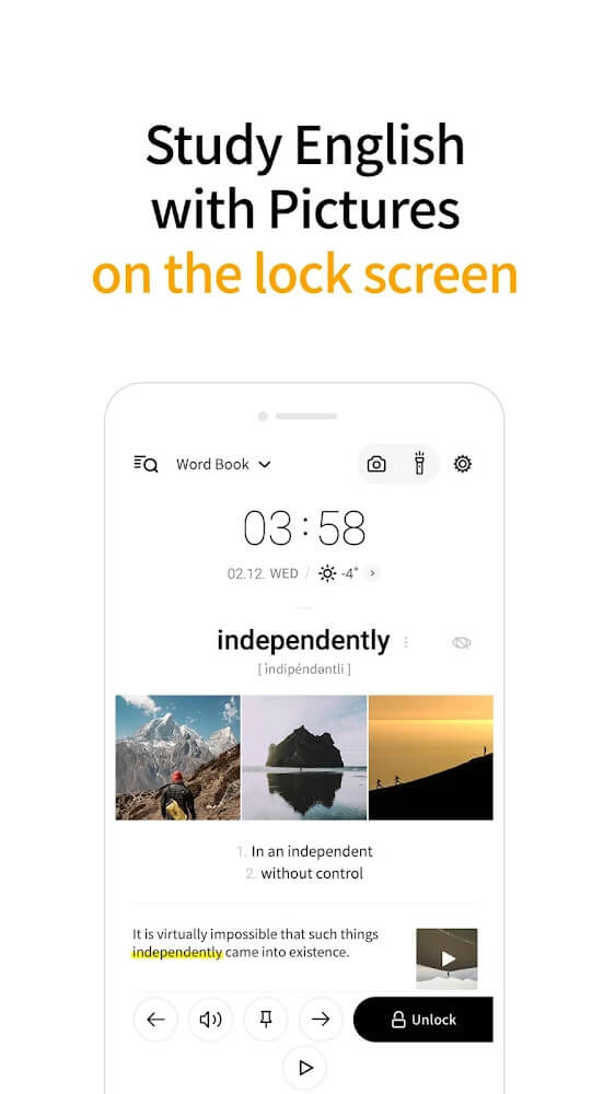 Lockscreen English Dictionary v1.8.158.3 APK + MOD (Premium Unlocked)