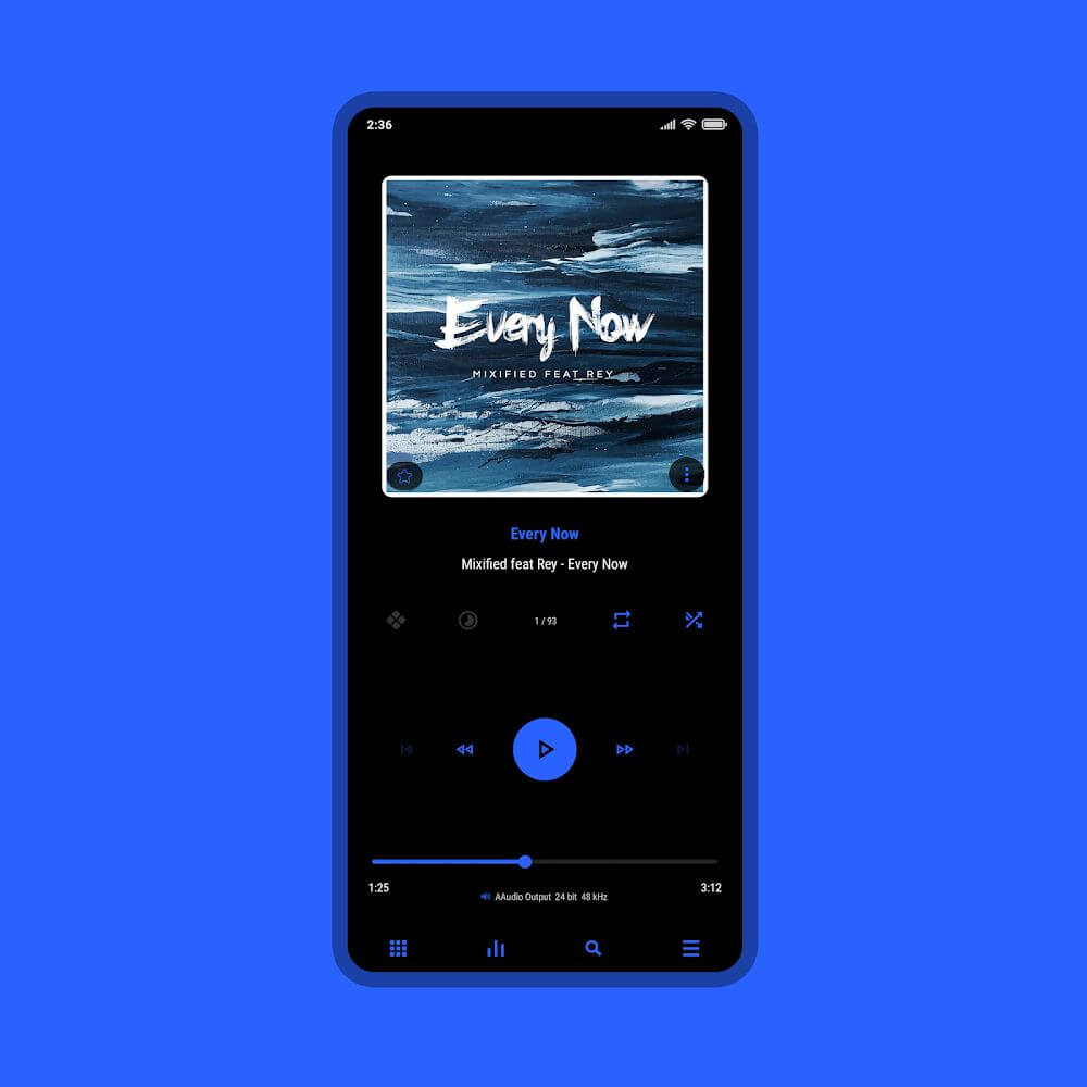 Luminous Black - Poweramp Skin v9.2 APK (Paid)