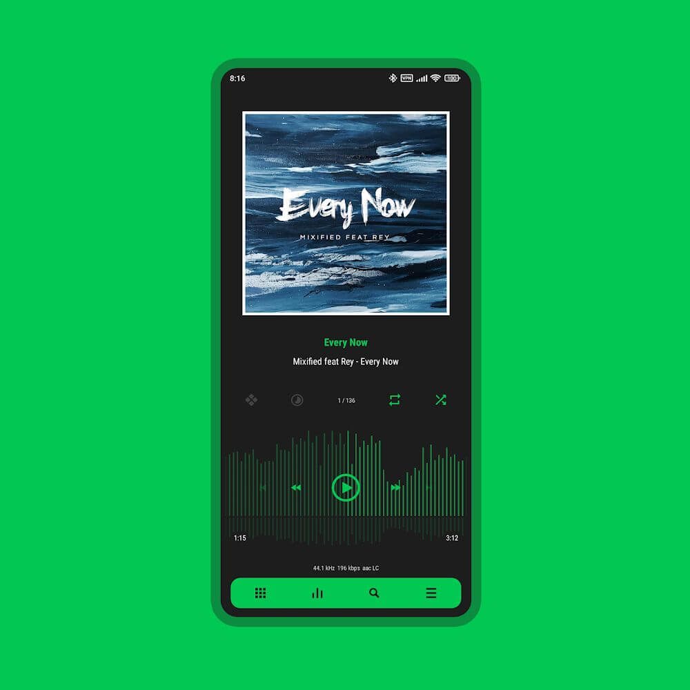 Luminous Black - Poweramp Skin v9.2 APK (Paid)