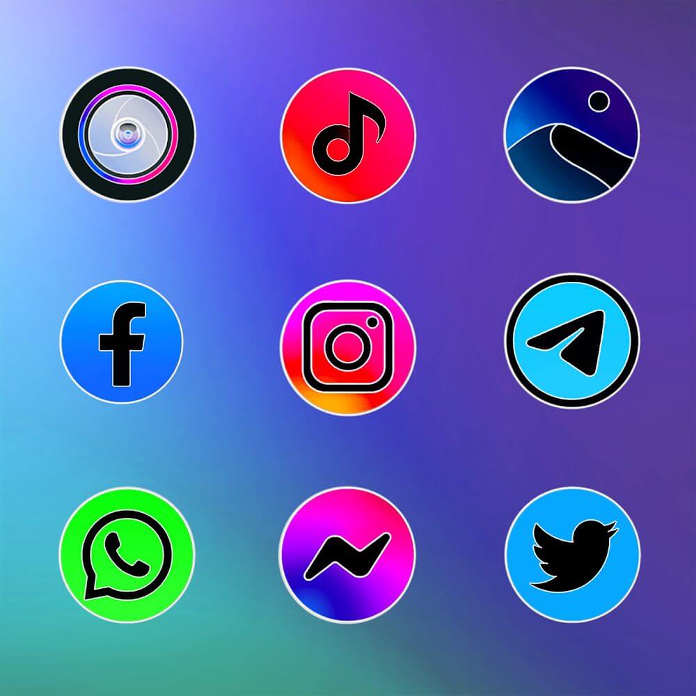 MIUl Circle Fluo - Icon Pack v2.5.5 APK (Patched)