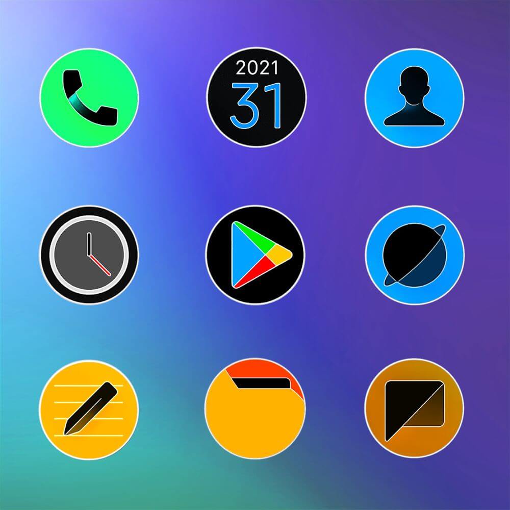 MIUl Circle Fluo - Icon Pack v2.5.5 APK (Patched)