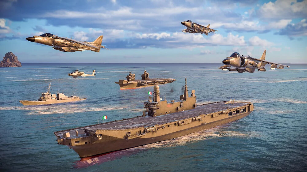 MODERN WARSHIPS v0.80.2.120515611 MOD APK + OBB (Damage/Defense/Ammo)