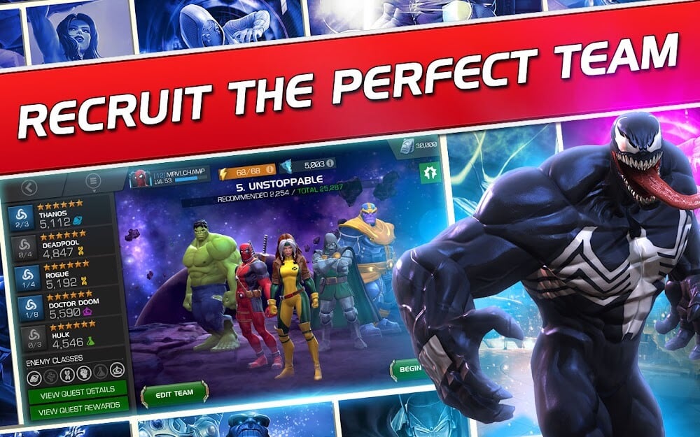 Marvel Contest of Champions v46.0.1 MOD APK (God Mode, Dumb Enemy, Free Skill)