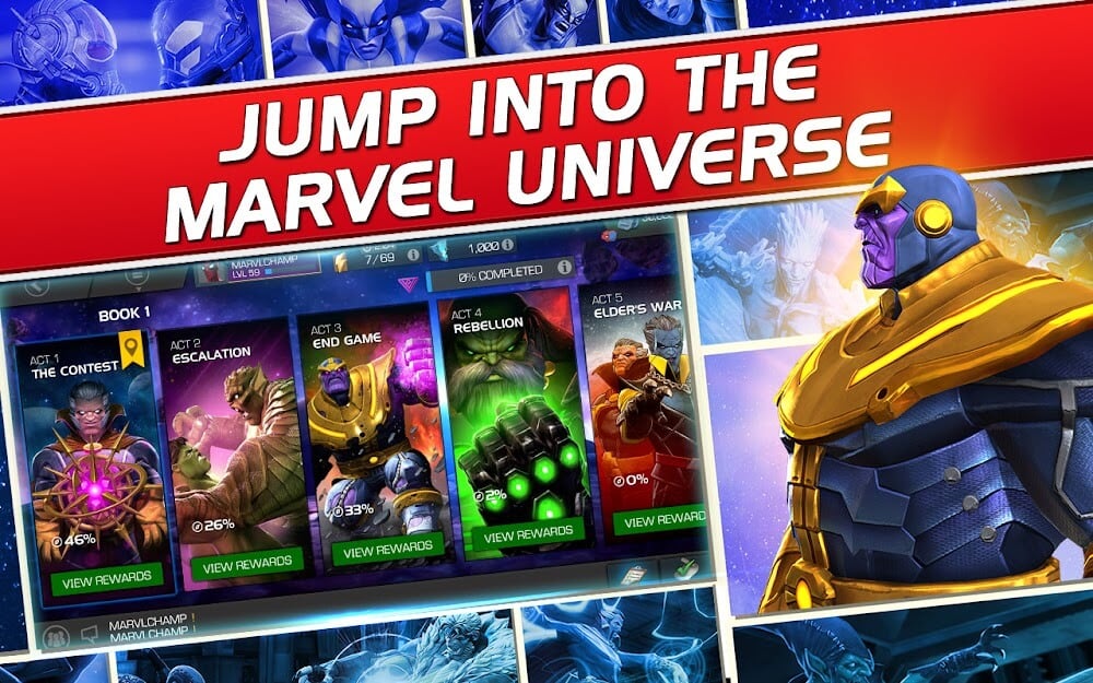 Marvel Contest of Champions v46.0.1 MOD APK (God Mode, Dumb Enemy, Free Skill)