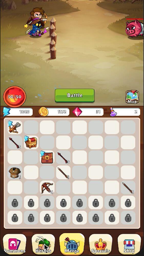 Merge Battle v0.5.8 MOD APK (Dumb Enemy, Unlocked Heroes)