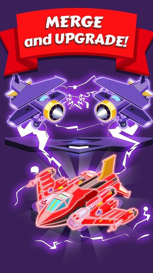 Merge Planes Neon Game Idle v1.0.30 MOD APK (Free Shopping)