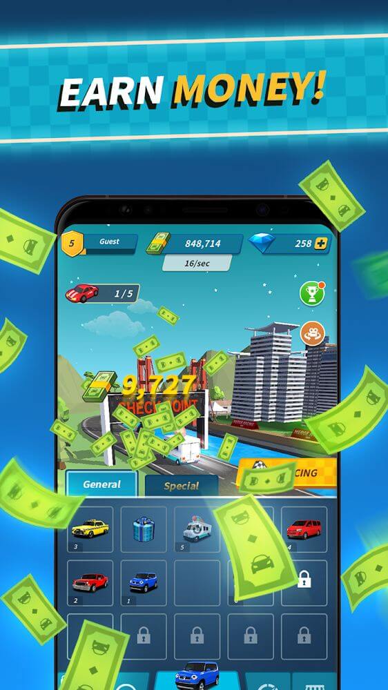 Merge Racing 2022 v2.1.38 MOD APK (Unlimited Cash, XP, No ADS)