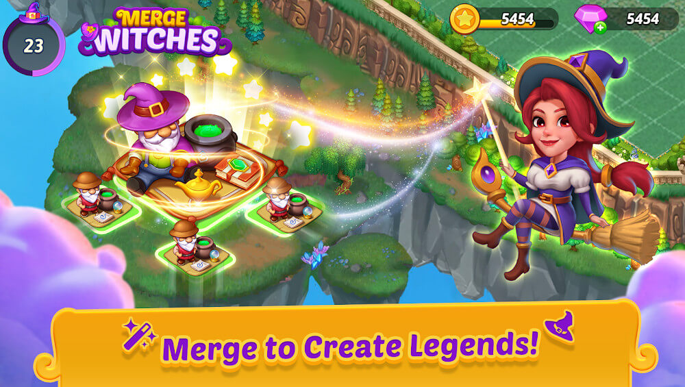 Merge Witches v5.4.0 MOD APK (Unlimited Diamond)