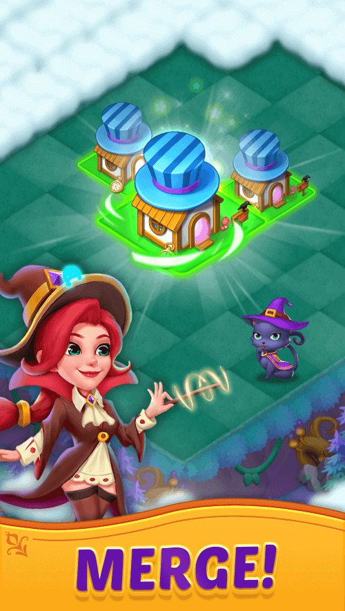 Merge Witches v5.4.0 MOD APK (Unlimited Diamond, Premium Lands)