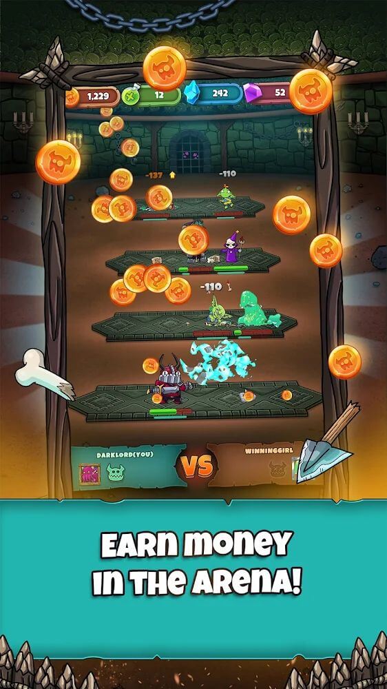 Minion Fighters: Epic Monsters v1.11.3 MOD APK (Free Shopping, Speed)