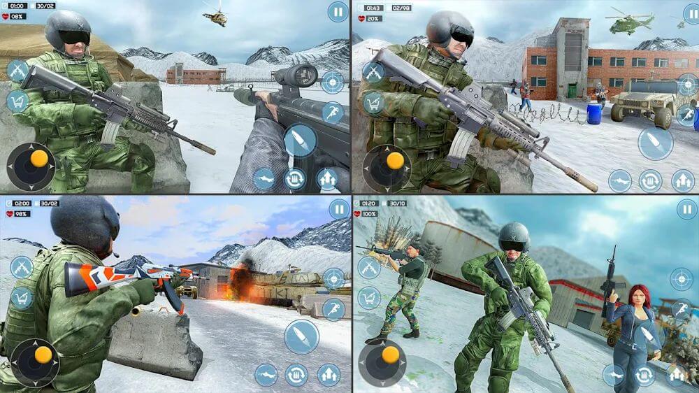 Modern Commando 3D v1.0.37 MOD APK (God Mode, Dumb Enemy)