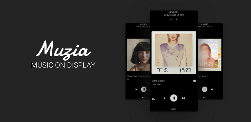 Muzia: Music on Display v1.3.0 MOD APK (Pro Unlocked)