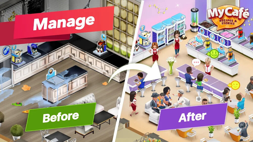 My Cafe v2024.8.1.1 MOD APK + OBB (Speed Up)