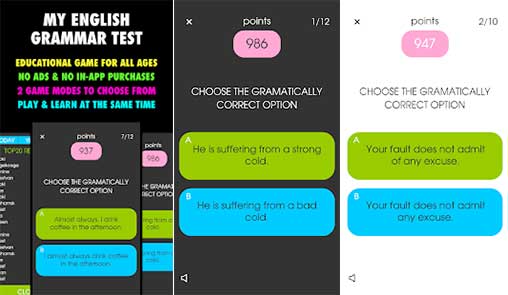 My English Grammar Test PRO 1.1 (Paid) Apk for Android