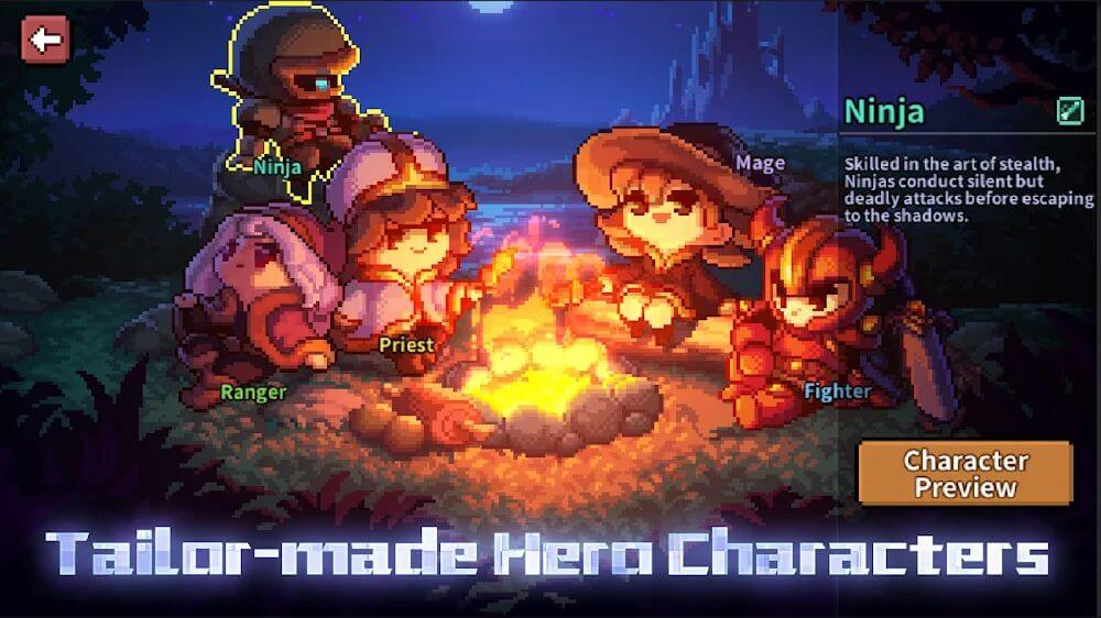 My Heroes: Dungeon Raid v19.75.0 MOD APK (Damage/Defense Multiplier, Dumb Enemy)