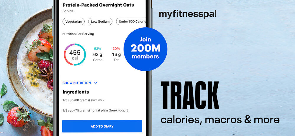 MyFitnessPal: Calorie Counter v24.31.1 MOD APK (Premium Unlocked)