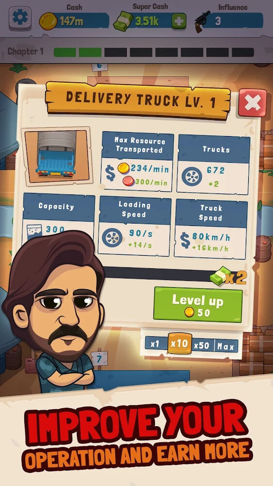 Narcos: Idle Cartel v5.0.7 MOD APK (Free Upgrade)