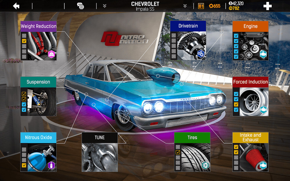 Nitro Nation v7.9.11 MOD APK + OBB (Auto Perfect, Time Delay)