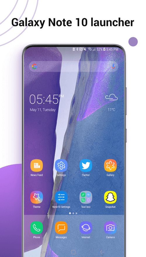 Note20 Launcher v9.3 MOD APK (Premium Unlocked)