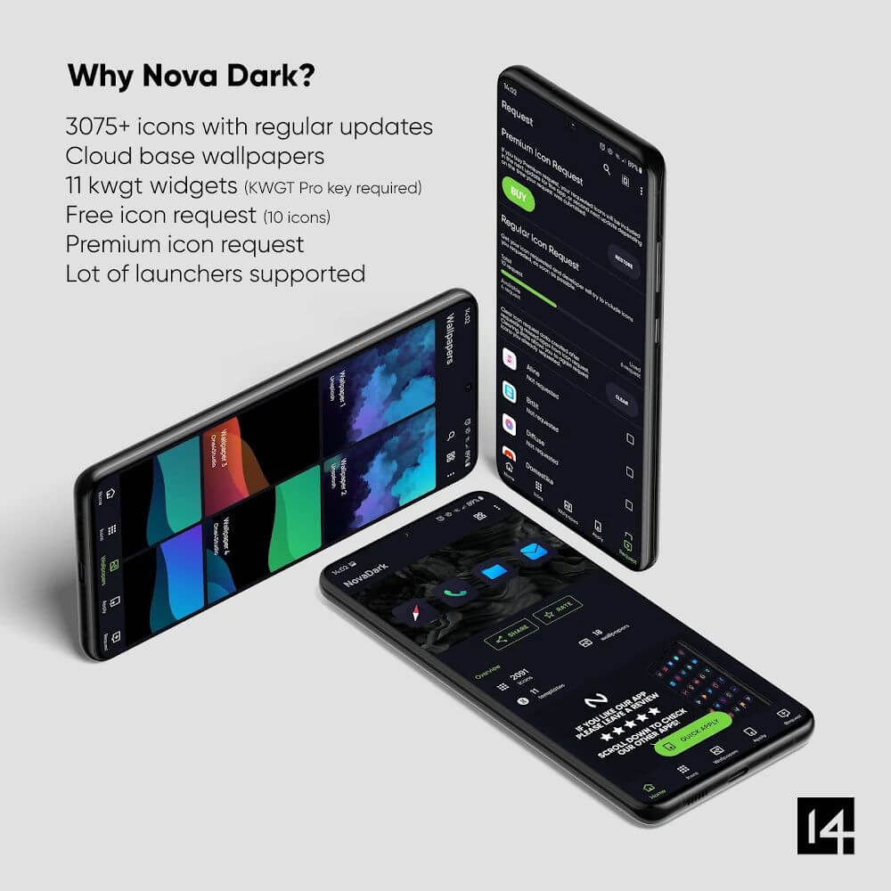 Nova Dark Icon Pack v6.9.0 APK (Patched)