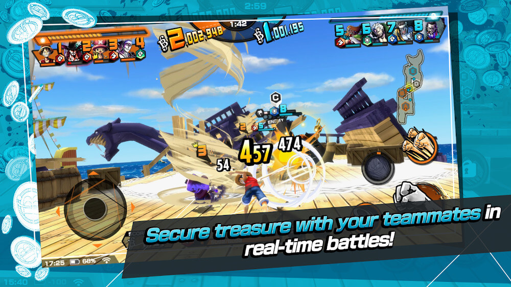 ONE PIECE Bounty Rush v60000 MOD APK (Menu: God Mode, No CD)