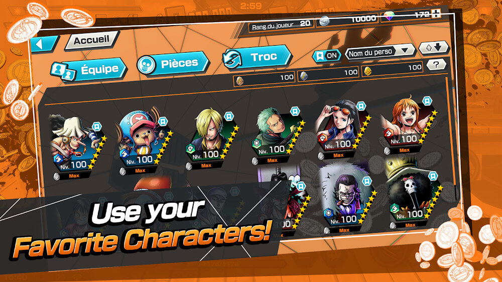 ONE PIECE Bounty Rush v60000 MOD APK (Menu: God Mode, No CD)