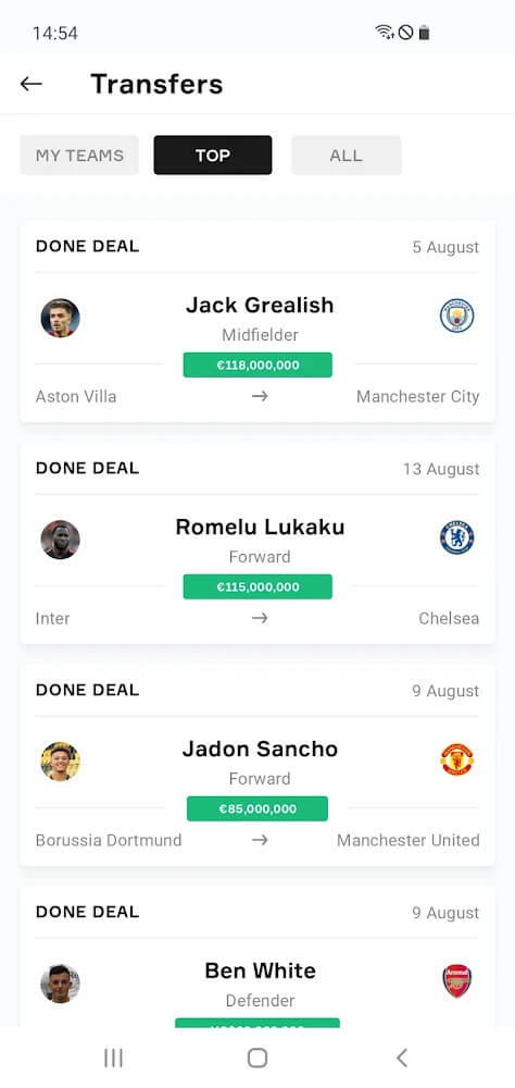 OneFootball v15.18.0 MOD APK (AD-Free)