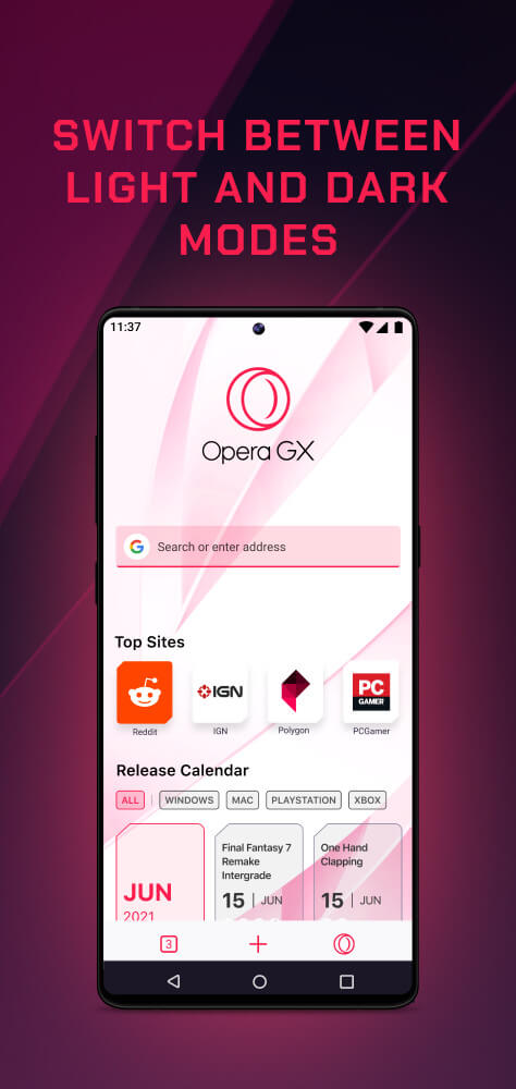 Opera GX: Gaming Browser v1.8.7 APK + MOD (More Optimized)