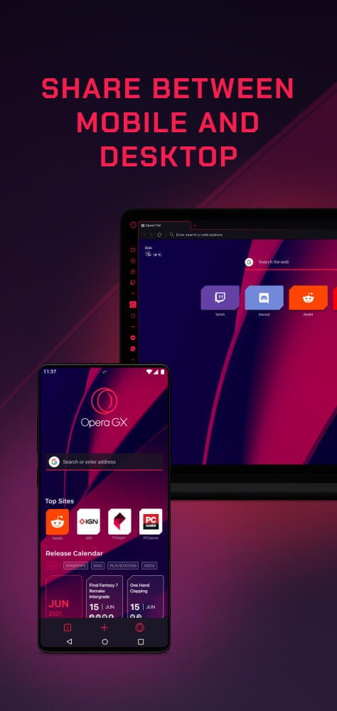 Opera GX: Gaming Browser v1.8.7 APK + MOD (More Optimized)
