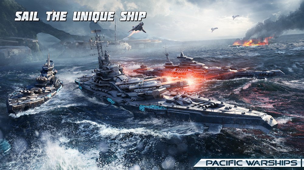 Pacific Warships: Naval PvP v1.1.04 MOD APK (Unlimited Ammo)