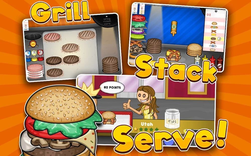 Papa's Burgeria v1.2.2 MOD APK (Unlimited Money)