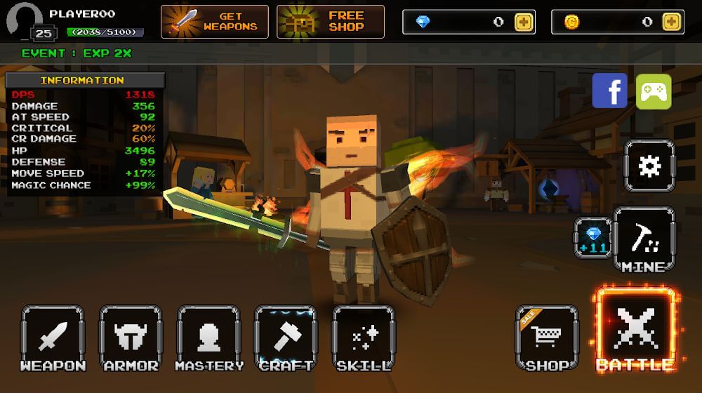 Pixel Blade M v9.5.3 MOD APK (Unlimited Money, God Mode)