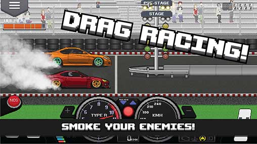 Pixel Car Racer 1.2.3 Apk + Mod (Unlocked) for Android