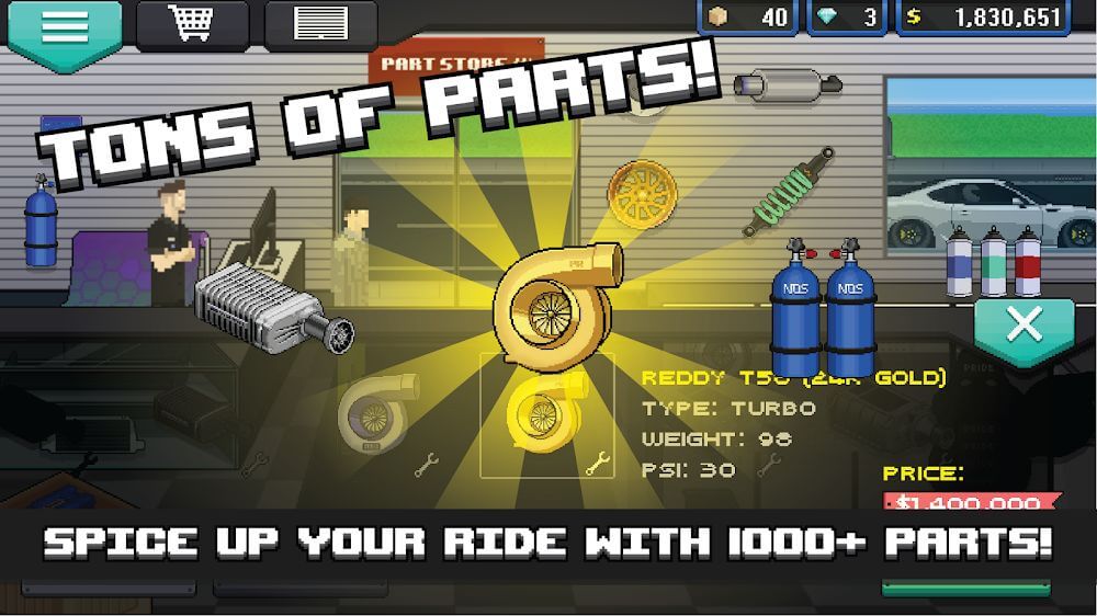 Pixel Car Racer v1.2.5 MOD APK (Unlimited Money)