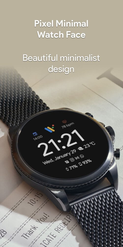 Pixel Minimal Watch Face v2.6.0 MOD APK (Premium Unlocked)