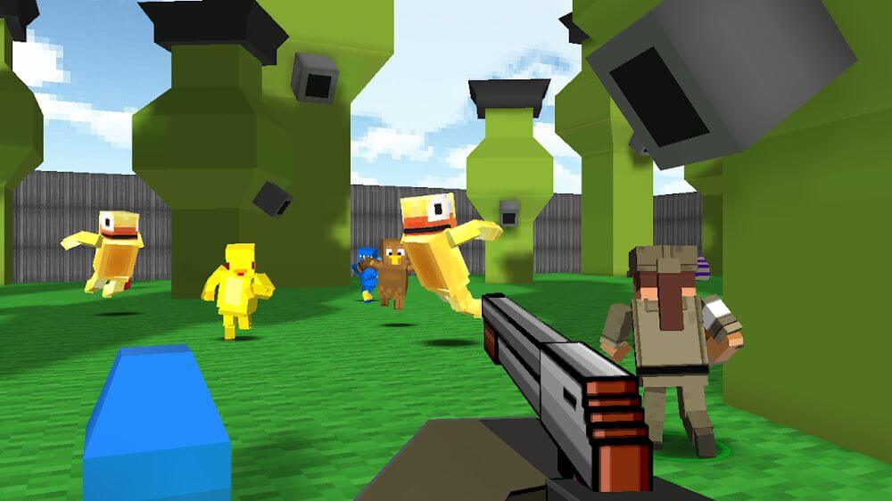 Pixel Z Gunner 3D v5.4.6 MOD APK (God Mode, One Hit, Ammo)