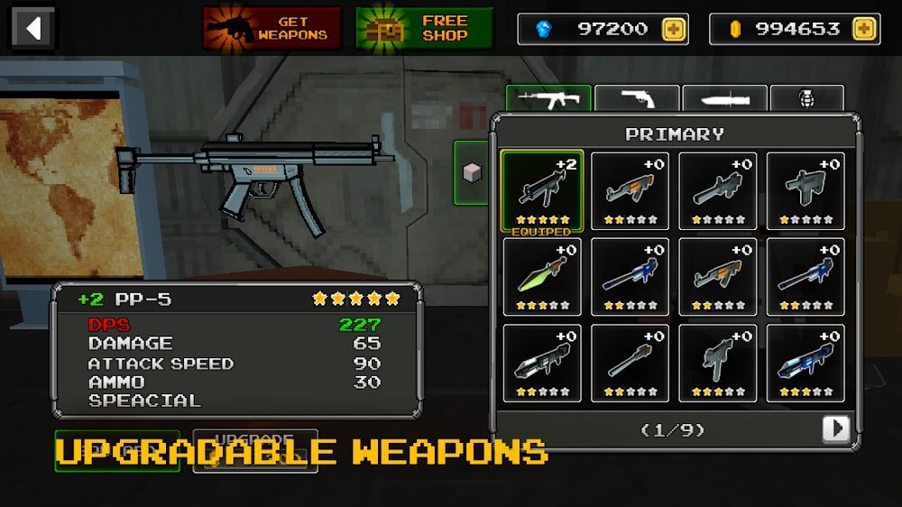 Pixel Z Gunner 3D v5.4.6 MOD APK (God Mode, One Hit, Ammo)