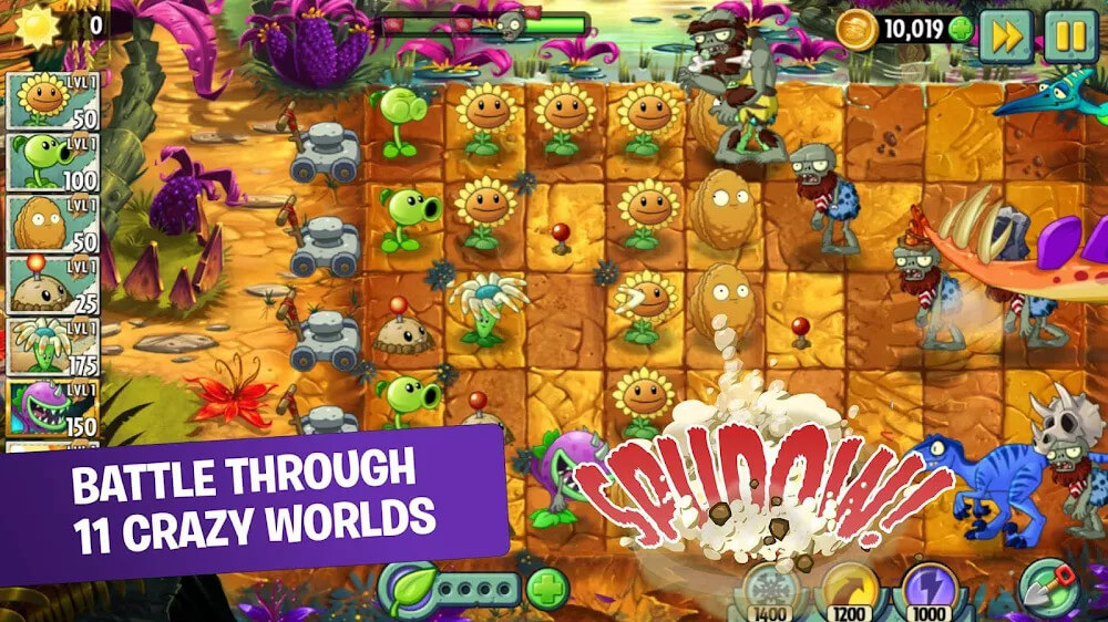 Plants vs Zombies 2 v11.6.1 MOD APK + OBB (Unlimited Coins/Gems/Suns)