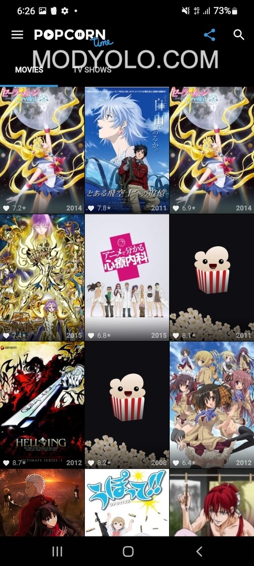 Popcorn Time v3.6.10 APK + MOD (AD-Free, Extra Mod)