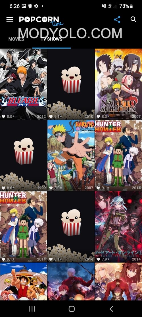 Popcorn Time v3.6.10 APK + MOD (AD-Free, Extra Mod)