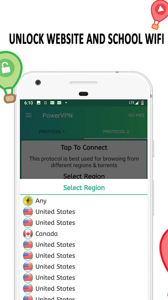 Power VPN Pro v2.1 MOD APK (Premium Unlocked)